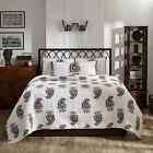 23272 23274 23273 23271 Rajasthan Paisley Vhc Brands Patchwork Quilt Sham Set Deep Red Paisleys On White Ground
