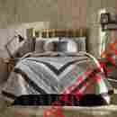 23348 Vhc Brands Wentworth Luxury King Quilt Country Cabin Block Plaid Brown Tan Creme Patchwork 840528120459