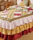 2520497 Afoyft Oakridge King Quilted Ruffled Bedspread Comforter Country Cottage Bed 2520497 Afoyft Oakridge King Quilted Ruffled Bedspread Comforter Country Cottage Bed