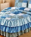 2520498 Afoyft Mulberry King Quilted Ruffled Bedspread Comforter Country Cottage Bed