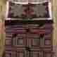 25364 Carson Star Vhc Brands 3pc Log Cabin Patchwork Quilt Bedding Set Luxury King Black Burgundy 840528121685