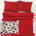 25415 25439 Vhc Brands 6 Pc Set Amelia Rouge Red Floral Cal King Quilt Shams Bed Skirt Country Cottage 840528122439
