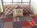25982 Austin Pillow Case Luxury King Vhc Brands Cal.king Set 7-pc Plaid Patchwork Quilt Burlap Natural Cases Toss