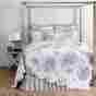 26115 26110 26120 Vhc Brands Josephine Orchid 4 Pc Luxury King Quilt Set Purple White Floral Print W Stripe