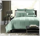 270.00 Hotel Collection Classic Stripe Frost Green Full Queen Coverlet 766370437227
