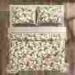 27251 Rosaline Vhc Brands Floral 5pc Quilted Bedding Set Olive Cinnamon Saffron King 840528133947