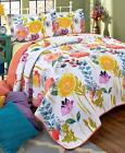 273050 Unbranded Reversible Watercolor Floral Print King Quilt Blanket Bed Guest