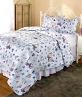 2780055 Afoyft Butterfly Embroidered Twin Quilt Pillow Sham Spring Bedroom Home