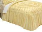 28876 Wmg Isabelle Medallion Chenille Cotton Bedspread Yellow