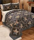 3001151 Afoyft Paducah Star King Primitive Quilt Pillow Sham Set Country