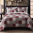 3052823 Pine Canopy Quilt Set Pc Patchwork Red Rustic 666703052823