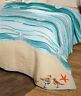 3111355 Afoyft Full Queen Quilt Beach Ocean Sea Bird Seashell Starfish