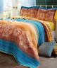 3120381 Afoyft Sunset Quilt Pillow Sham Bed Set Spice Full Queen