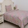 3229677 Shop Lc Mauve Floral Pattern Microfiber Quilt And Shams In