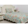 3229878 Shop Lc One Time Only Seafoam Floral Pattern Microfiber Quilt