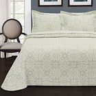 32672199164 Larissa Lamont Limited Bedspread Sage Full Size