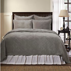 33670 Vhc Queen Smoked Gray Quilt Lydia Smoke New 840528157776