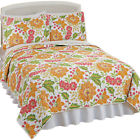 33742 Collections Etc Floral Garden Grove Reversible Vermicelli Quilt By