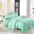 350gsm Svocan Plain New Bright Mint Silky Satin Polyfibre Filled Quilt In Cal King