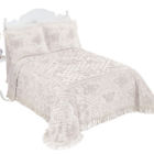 38709 Collections Etc Butterfly Chenille Fringe Border Lightweight Bedspread By