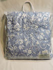 38759 Collections Etc New Twin Blue Floral Scroll Reversible Lightweight Quilt