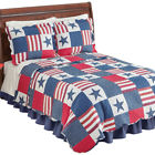 38770 Collections Etc Americana Star Patchwork Quilt By