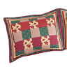 39826 Collections Etc Fall Harvest Floral Patchwork Sham By 191121064597