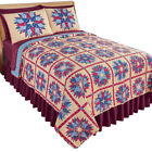 39848 Collections Etc Colorful Country Starburst Patchwork Quilt By