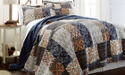 3ctnqltg-lur-fq Amrapur Brown Overseas Laura Quilt Set