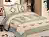 3mmldp8 Fancy Linen 3pc Bedspread Coverlet Embroidery Bed Cover Full Queen Aqua Blue 635309726254