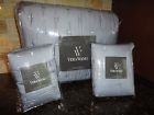 3pcs. Queen Quilt Std Arno Brand Wang Vera Blue Shams Luster