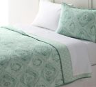 400616459771 Home Classics Nip Sarah Watercolor Damask Reversible Quilt
