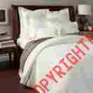 4220fqbcwht Sferra Dello Ivory Queen Coverlet Sham Set 3 Pc 100 Egyptian Cotton Italy New