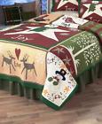 425512-1qq3 Unbranded Shining Star Printed Patchwork Seasonal Full Queen Size Quilt