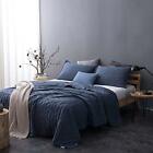 4319571521 Stone Washed Sheets Pillowcases Nostalgic Design Ultra Soft Washable Quilt