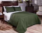43224-20035 Mk Home Quilted Bedspread Embroidery Solid Green Cotton 635309769428 43224-20035 Mk Home Quilted Bedspread Embroidery Solid Green Cotton 635309769428