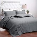 432246306 Quilt Sets Bedding Set Grey King Size Bedspread Pillow Shams