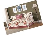 43256-12945 Fancy Linen Collection Day Bed Cover Beige Pink Coral Green