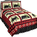 43816 Collections Bear Deer Moose Rustic Cabin Fleece Coverlet By Etc