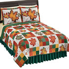 43835 Collections Fall Leaves Reversible Patchwork Quilt By Etc