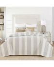 4894190063602 Coastal Living Nautical Stripe Reversible Quilt Set Grey