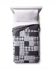 490600222245 Pillowfort Gray Patchwork Plaid