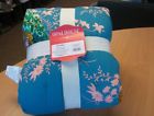 490601534262 Opalhouse Reversible Blue Indo Peacock Quilt