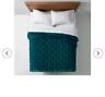490601534422 Opalhouse Velvet Tufted Stitch Quit Full Queen Teal