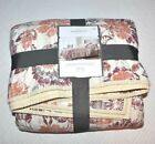 490601535856 Threshold Jacobean Floral Quilt Full Queen Cream Reversible