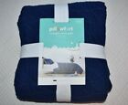 490970226843 Pillowfort Triangle Stitch Twin Quilt Blue Geometric New