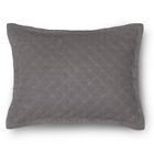 50084551 No Brand New Dark Gray Linen Quilted Sham 811086020833