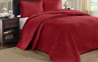 50261635 Middleton Quilt Coverlet Shams Full Queen Red