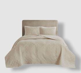 510 Design 086569097439 Beige Cream Oakley 3-piece Bedspread Set Size - Full/queen