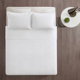 76628366 510 Design Trace King/california King 3pc Reversible Coverlet Set White